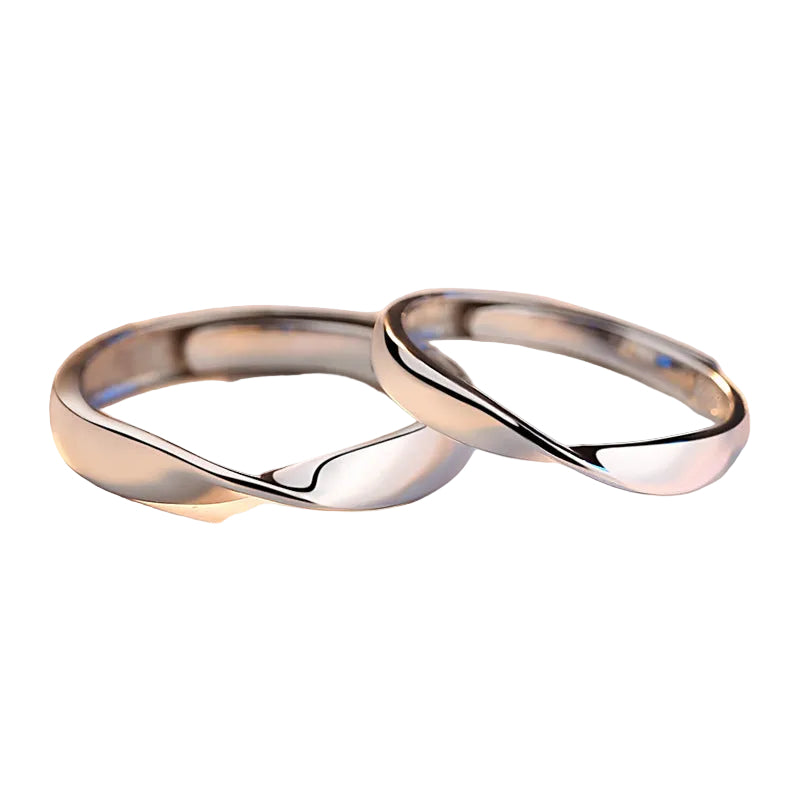 Silver Couple Rings Silver Gift for Anniversary