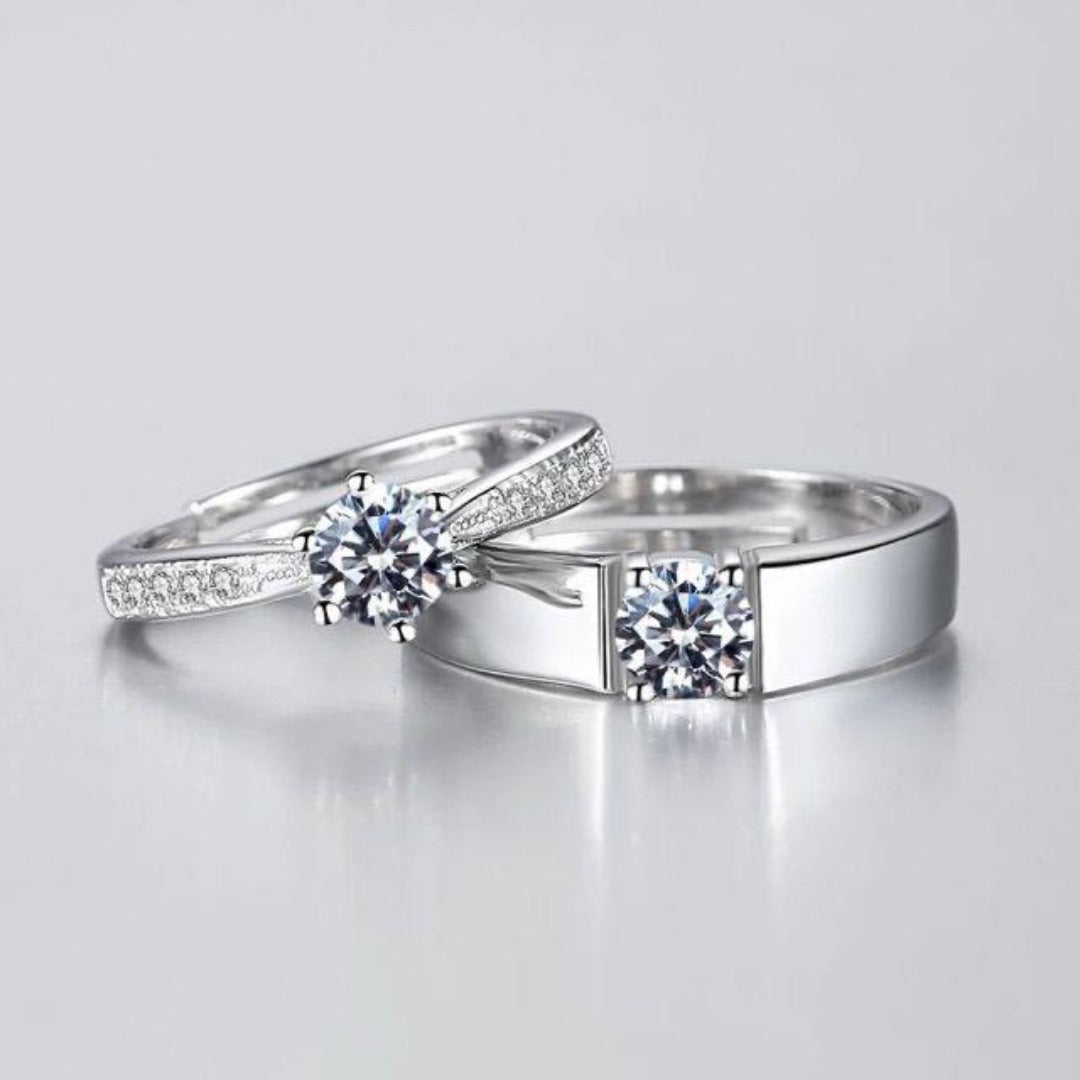 Silver Couple Ring Silver Ring for Couples
