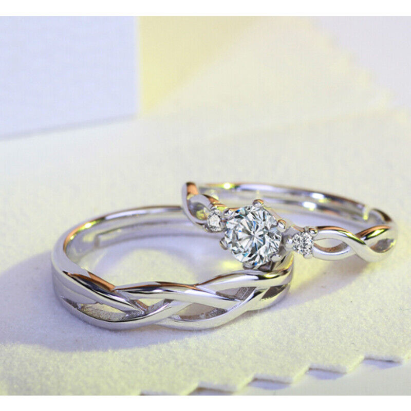 Silver Couple Rings Silver Ring For Couple on Anniversary
