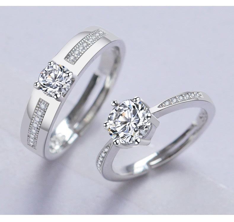 Silver Couple Rings Silver Ring for Couples on Anniversary