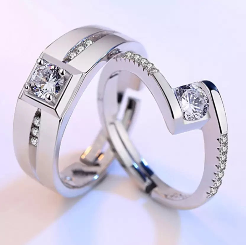 Silver Couple Rings Silver Rings for Couples on Anniversary