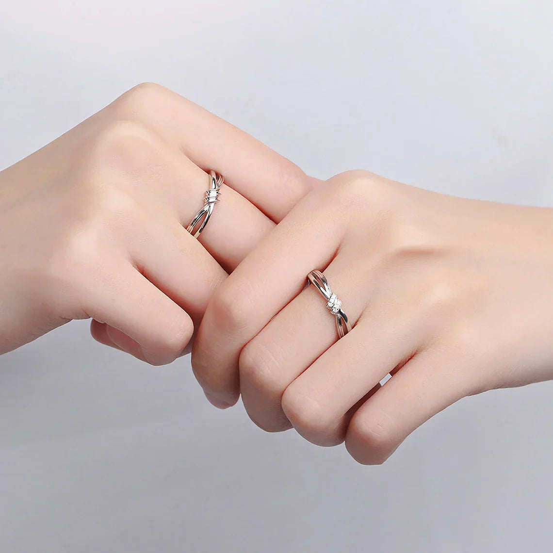 Silver Couple Ring Silver Ring for Couples on Anniversary