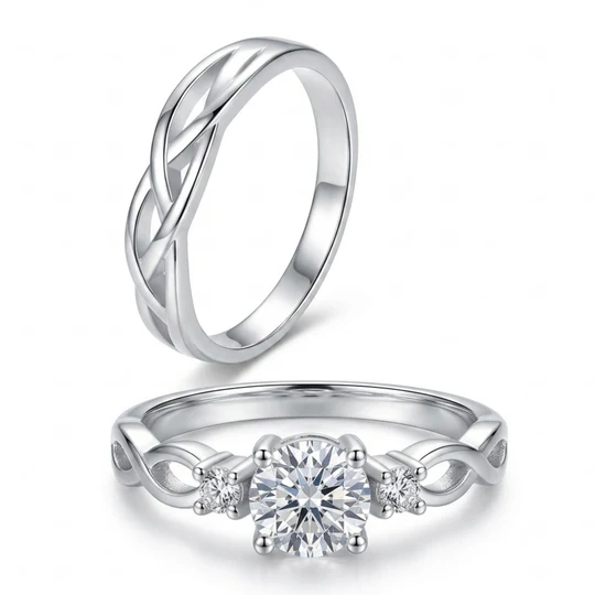 Silver Couple Rings Silver Ring For Couple on Anniversary