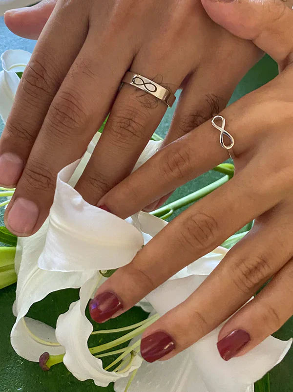 Silver Couple Ring Silver Ring For Couples on Anniversary