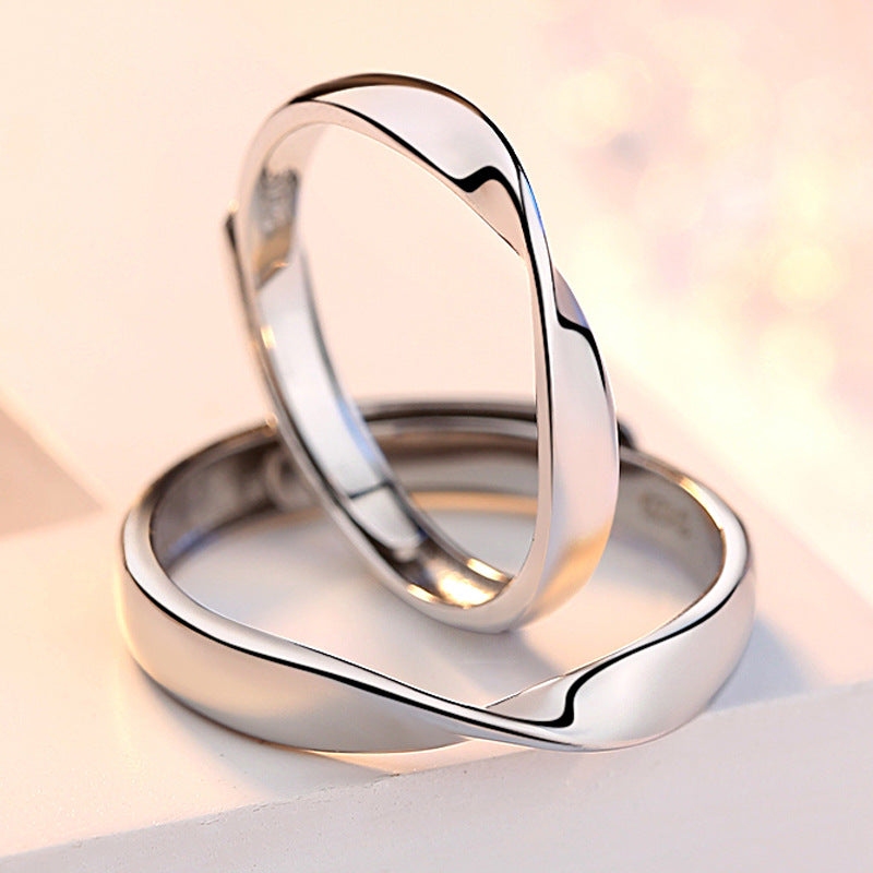 Silver Couple Rings Silver Gift for Anniversary