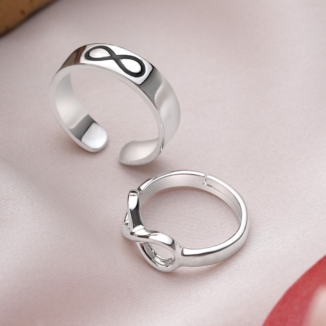 Silver Couple Ring Silver Ring For Couples on Anniversary