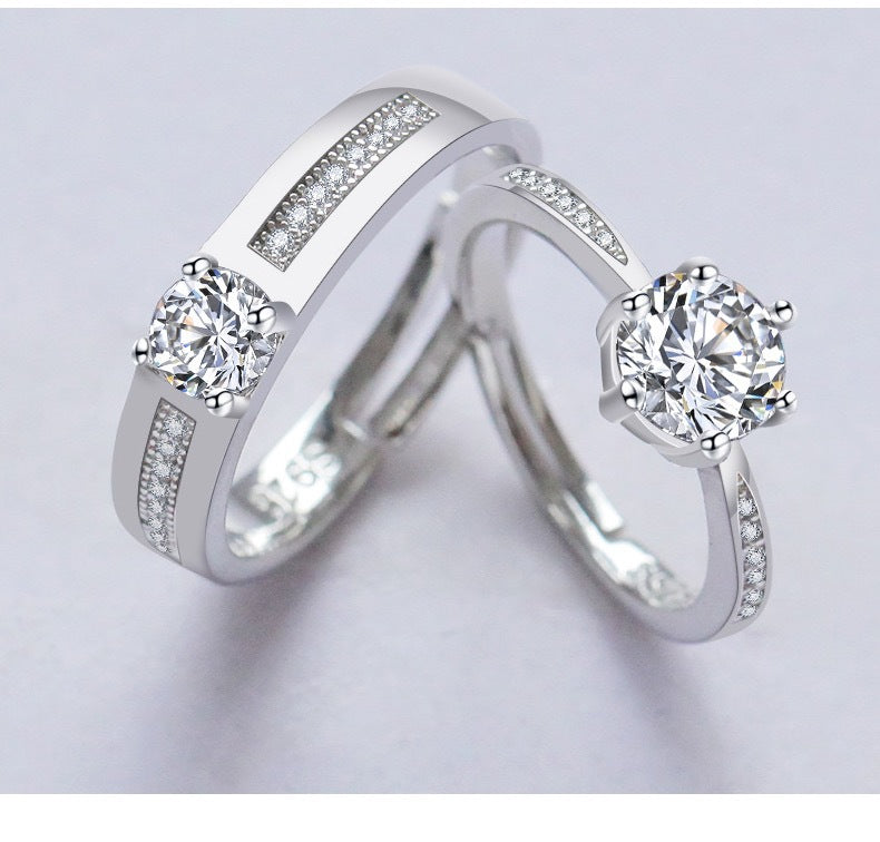 Silver Couple Rings Silver Ring for Couples on Anniversary