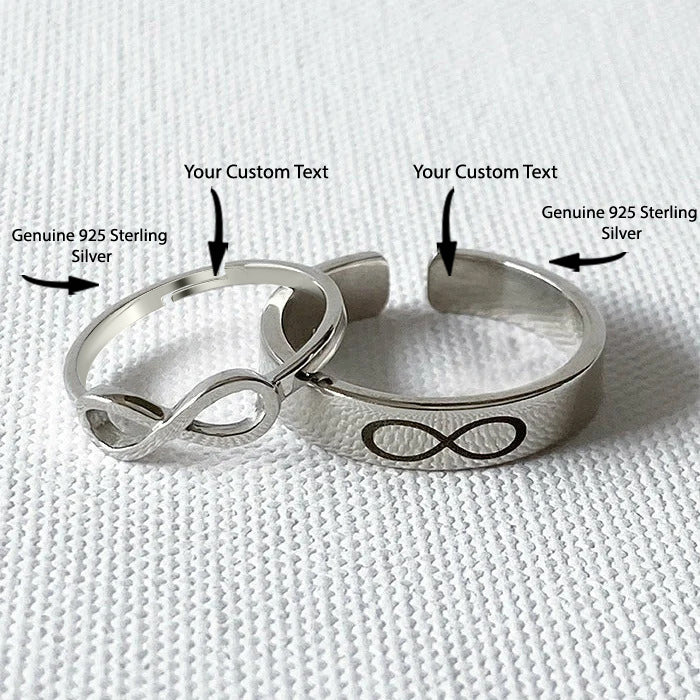 Silver Couple Ring Silver Ring For Couples on Anniversary