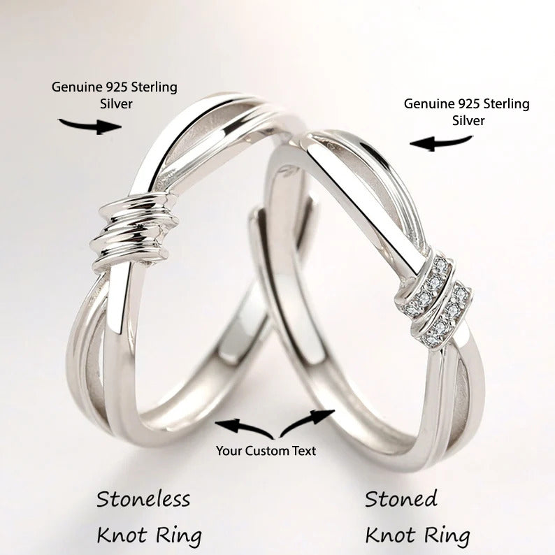 Silver Couple Ring Silver Ring for Couples on Anniversary
