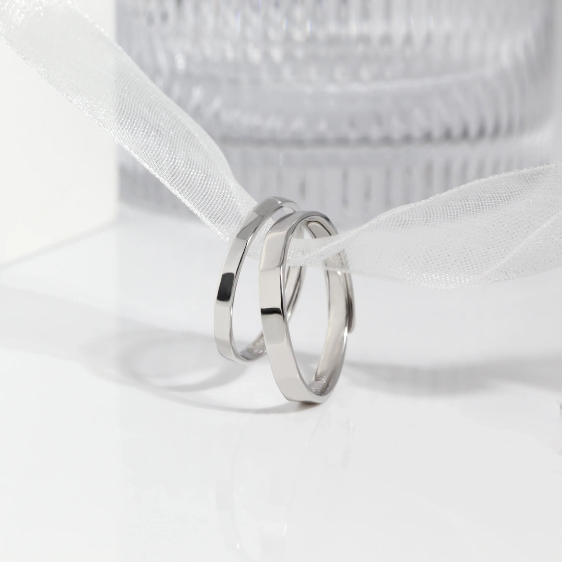 Silver Couple Rings Silver Gift for Anniversary