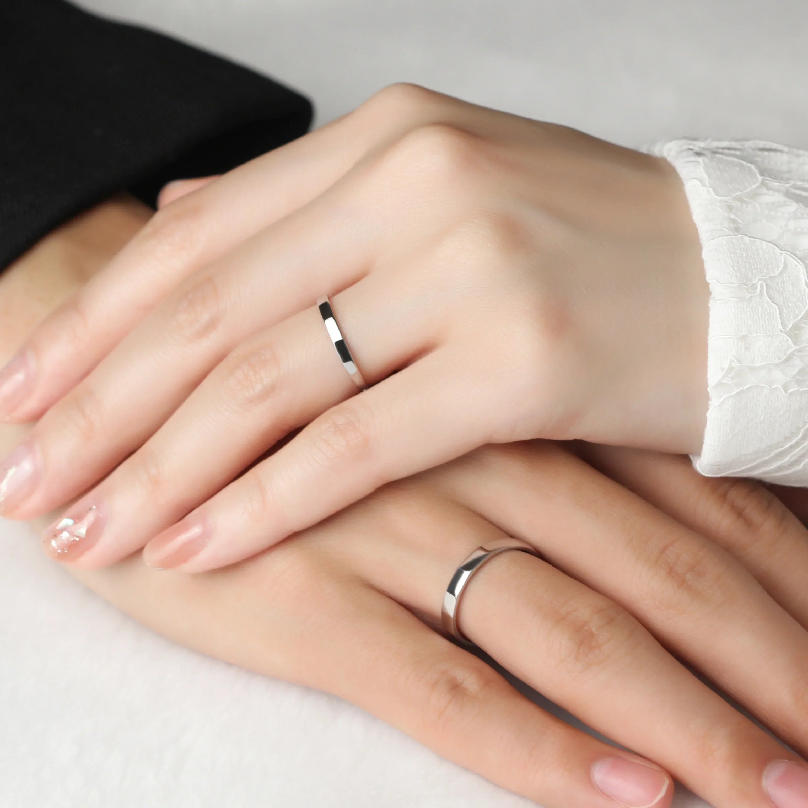 Silver Couple Rings Silver Gift for Anniversary