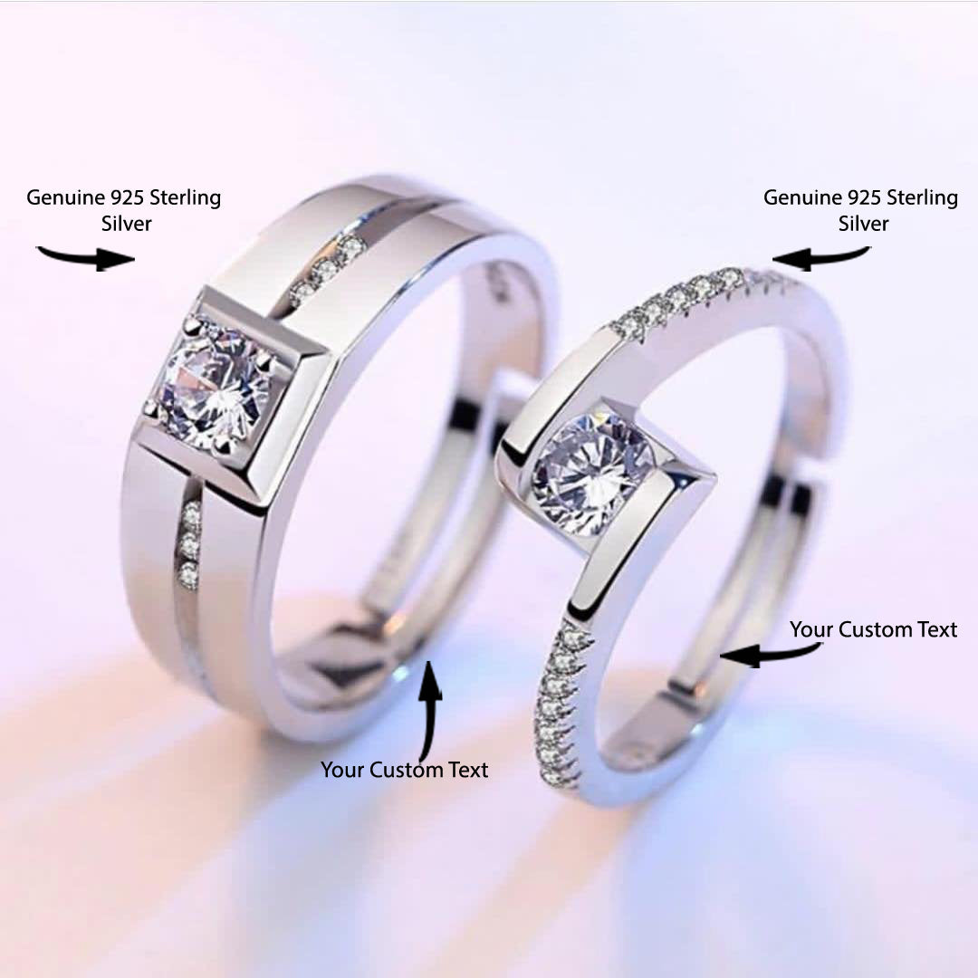 Silver Couple Rings Silver Rings for Couples on Anniversary