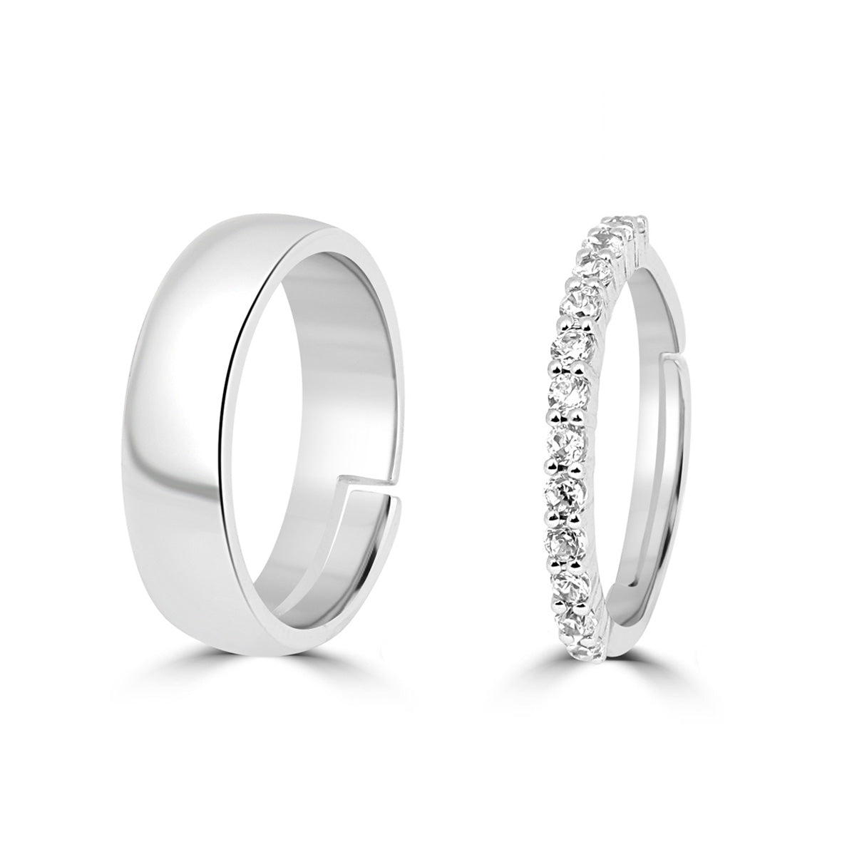 Silver Couple Rings Silver Ring For Couple on Anniversary