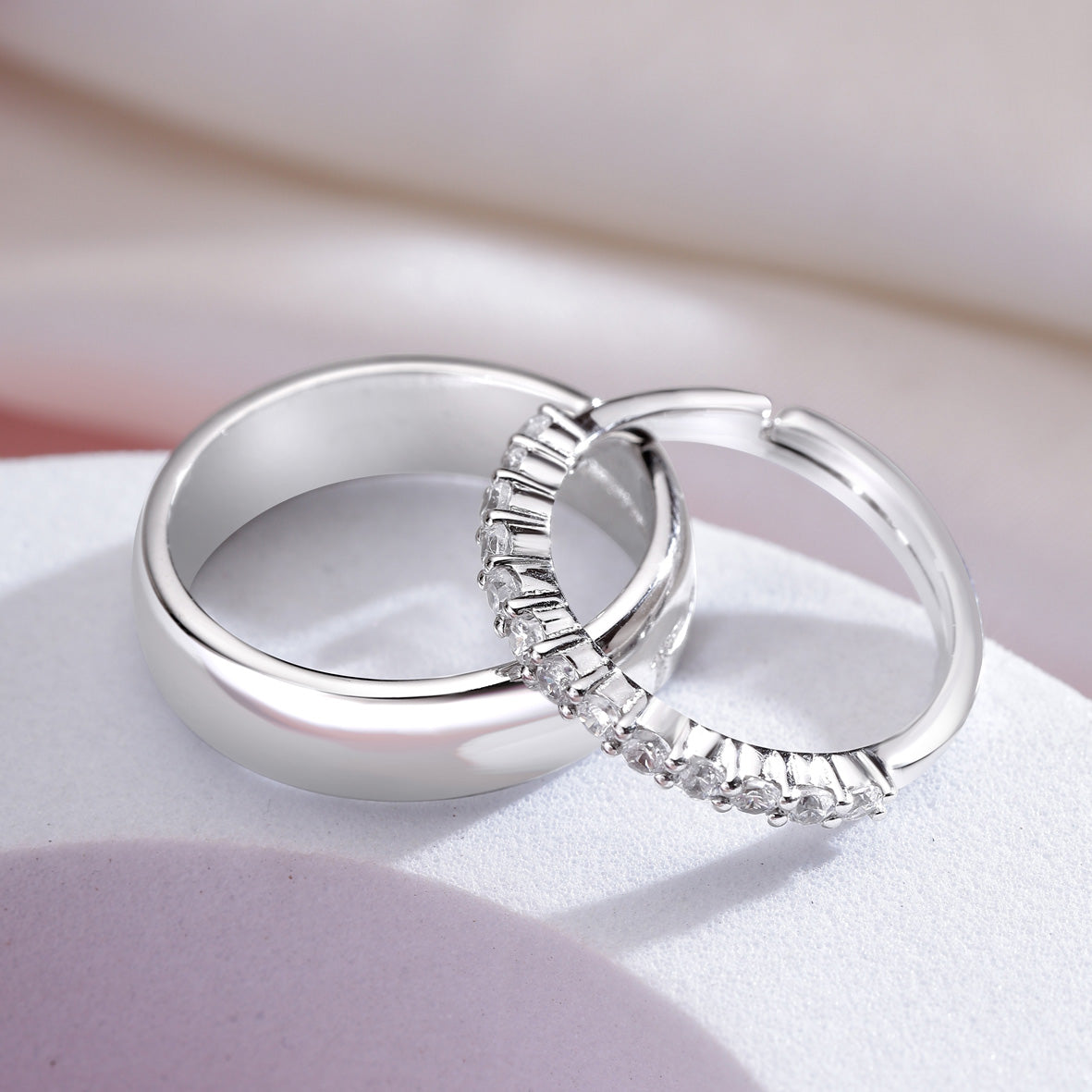 Silver Couple Rings Silver Ring For Couple on Anniversary
