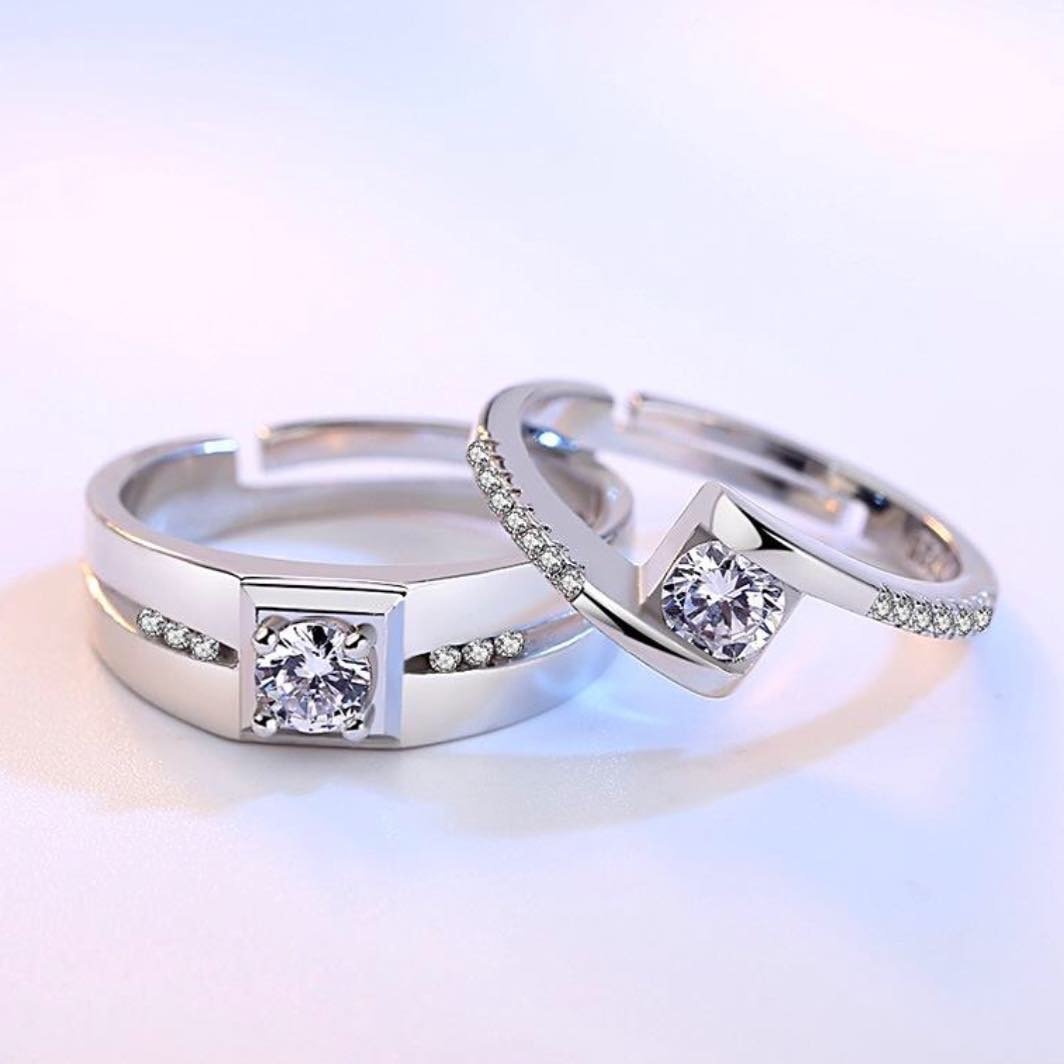 Silver Couple Rings Silver Rings for Couples on Anniversary