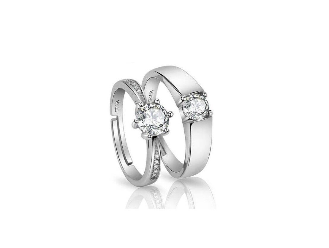 Silver Couple Ring Silver Ring for Couples