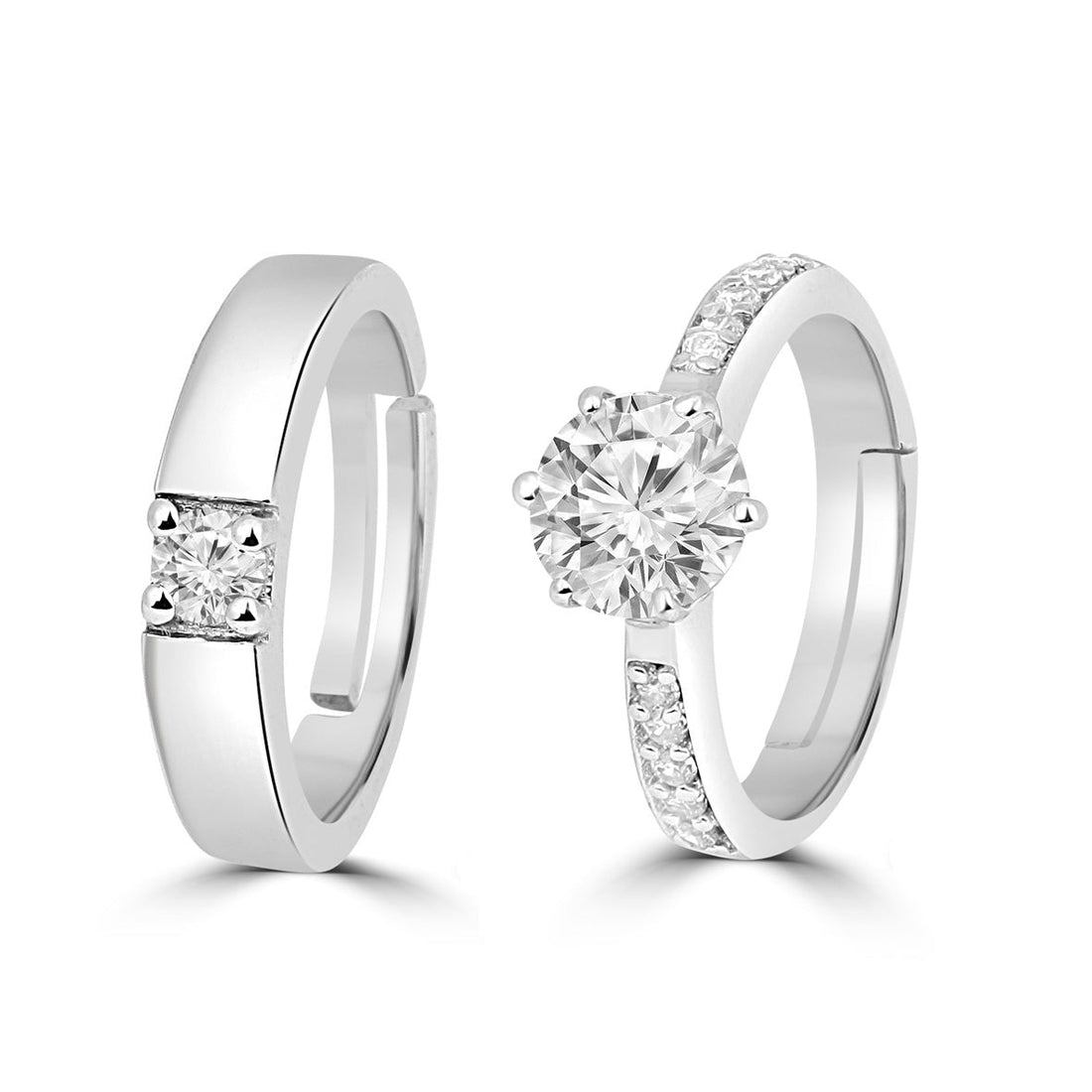 Silver Couple Ring Silver Ring for Couples